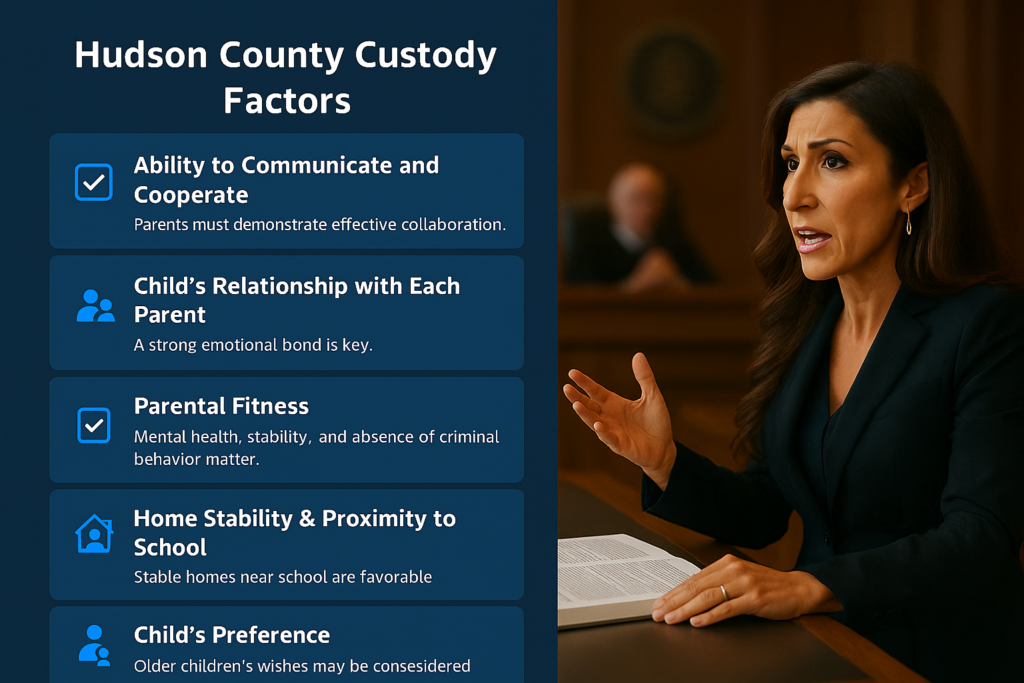 Hudson County Custody Factors