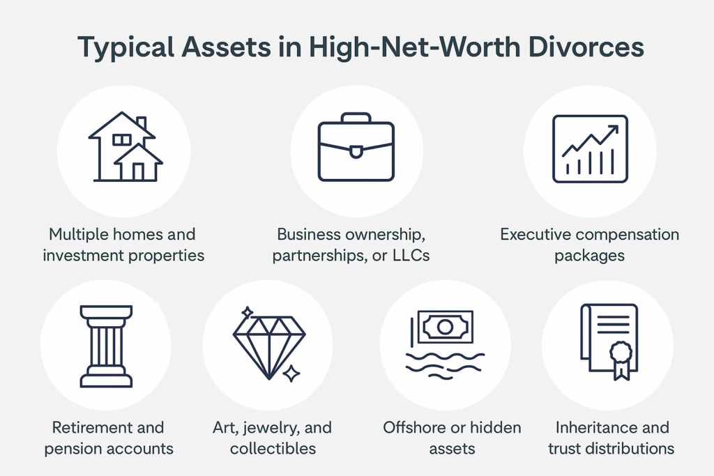 Typical Assets in High-Net-Worth Divorces