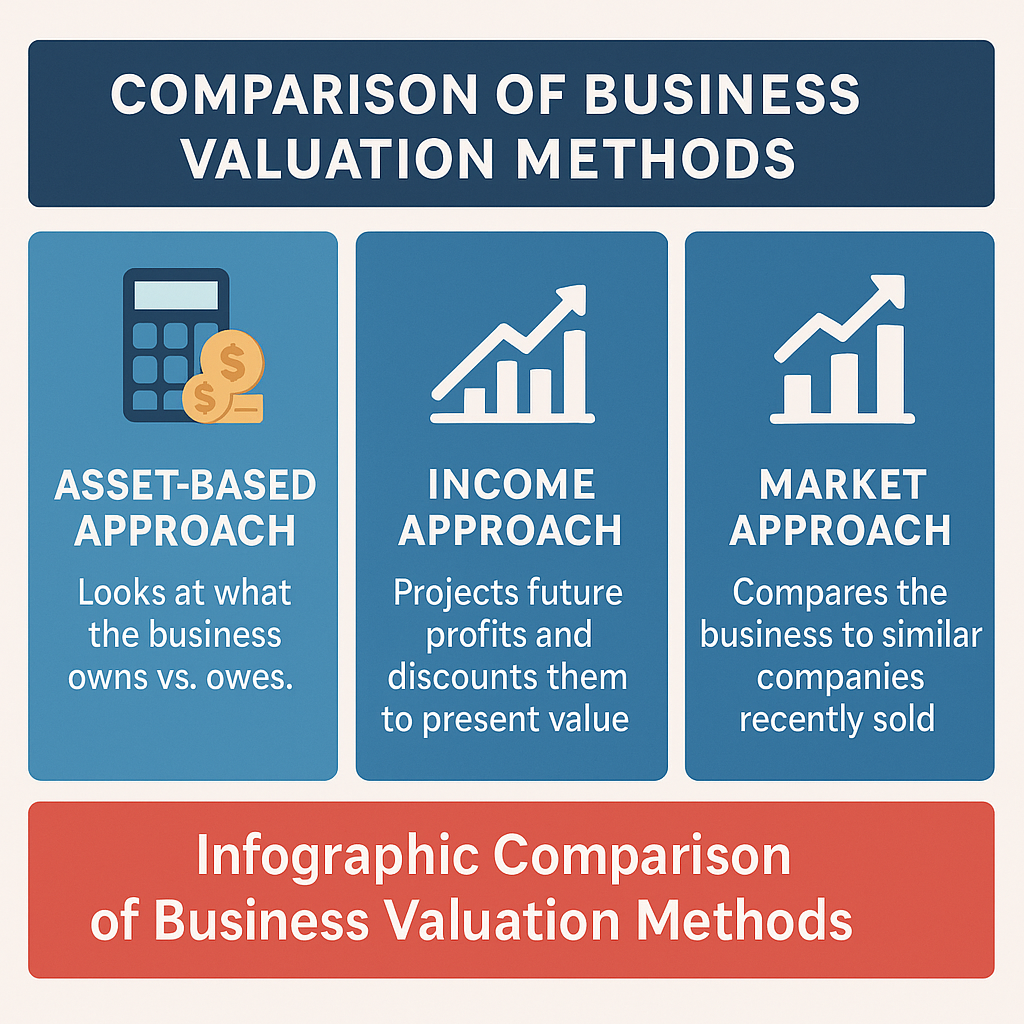 comparing the 3 business valuation methods